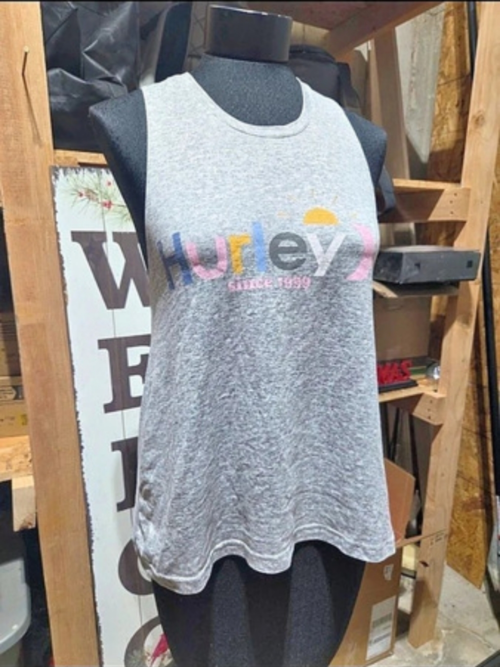 Hurley Gray Graphic Tank Top